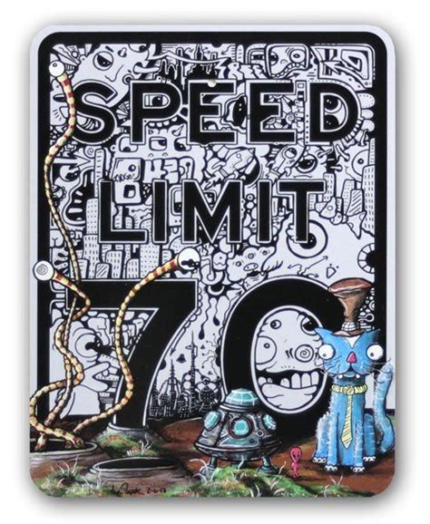 Hand Painted Traffic Sign By Nick Ringelstetter Speed Limit Sign