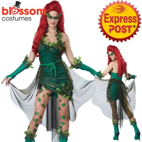 C809 Lethal Beauty Poison Ivy Batman Womens Ladies Halloween Fancy