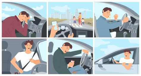 1700 Drowsy Driver Stock Illustrations Royalty Free Vector Graphics