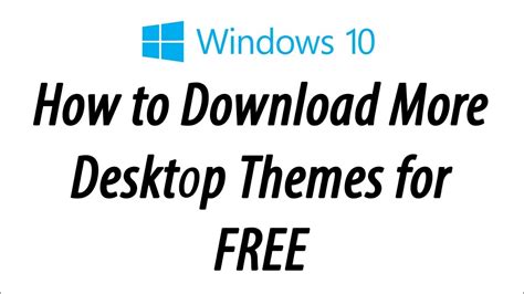Windows 10 How To Download More Desktop Themes For Free Youtube