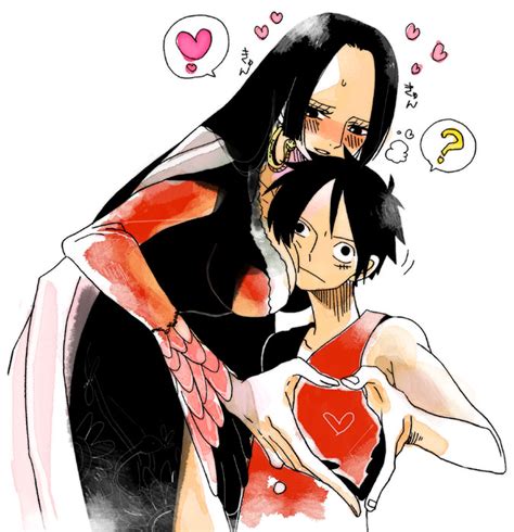 Monkey D Luffy And Boa Hancock One Piece Drawn By Akira