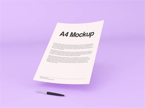 A4 Paper Free Mockup Free Mockup World