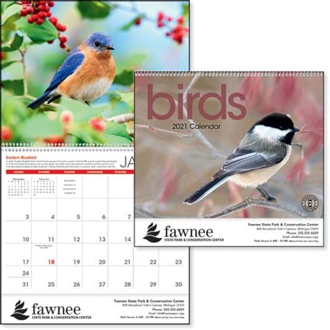 2021 Birds Calendar Promotional Giveaway Crestline