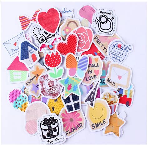 40pcs Creative Kawaii Self Made Sweet Life Love Stickers Beautiful