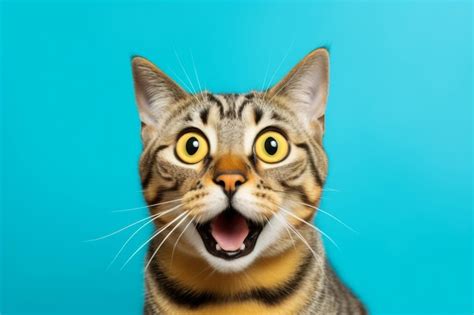 Premium Ai Image Crazy Surprised Cat Make Big Eyes Emotional Funny