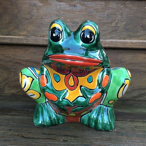 Talavera Frog Planter Pot Ceramic Garden Container Rana Mexdecor