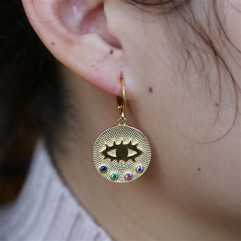 Fashion Statement Earrings Disco Coin Geometric Earrings For Women