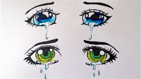 How To Draw Anime Eyes Crying Step By Step For Beginners