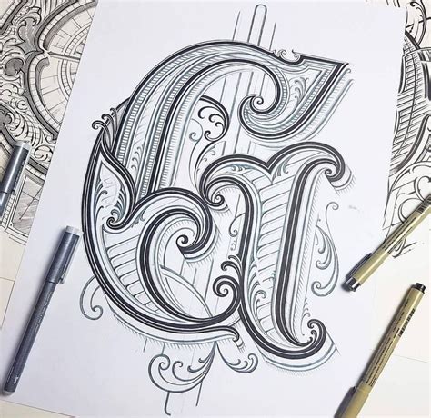 G For Gorgeous Tattoo Lettering Fonts Typography Drawing Tattoo