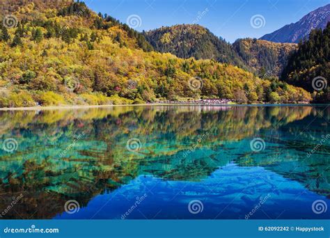 Five Flower Lake Is Lake In Jiuzhaigou Stock Photo Image Of Tourism
