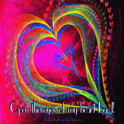 Rainbow Colored Heart With Cross Digital Prophetic Art With Quote