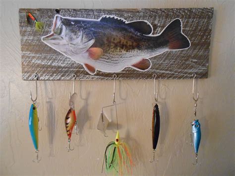 Large Mouth Bass Lure Display Made From A Decal Old Fence Board Some
