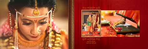 Indian Wedding Wedding Album Strom Red Theme On Behance