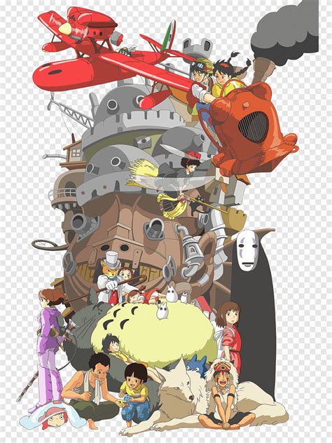 Assorted Anime Character Art Ghibli Museum Studio Ghibli Poster Anime