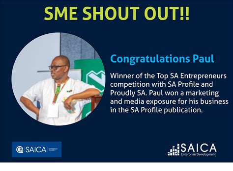 Saica Enterprise Development On Twitter Congratulations On Your Win