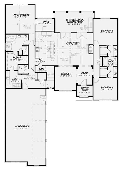 Country Style House Plan 3 Beds 25 Baths 2532 Sqft Plan 17 3378