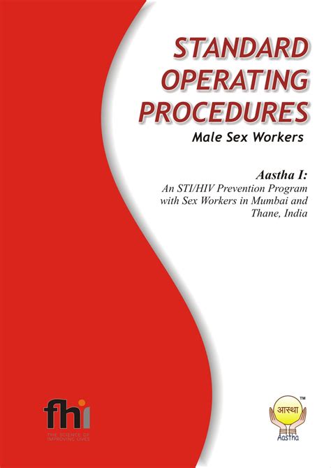Standard Operating Procedures Male Sex Workers Aastha I An Stihiv