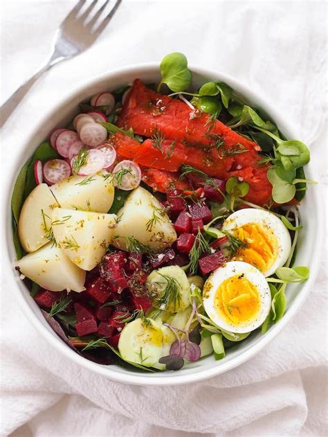 The big flavours in this salad are the salmon, creamy avocado and zesty lemon dressing, with a hint of sweetness from the dill. Nordic Salad with Smoked Salmon and Lemon-Dill Dressing ...