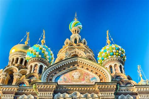 Church Of The Savior On Spilled Blood St Petersburg Russia Stock
