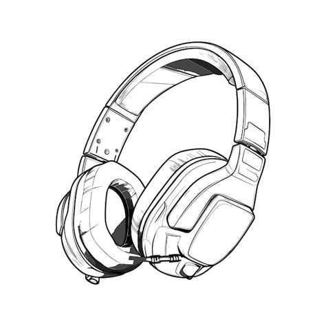 Premium Vector Hand Drawn Gaming Headset Illustration