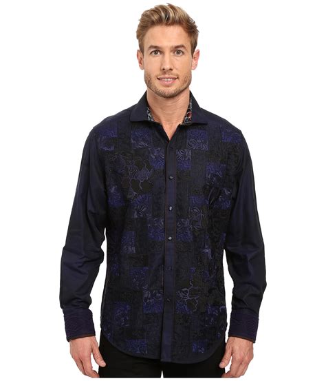 Robert Graham Limited Edition Long Sleeve Woven Shirt In Blue For Men