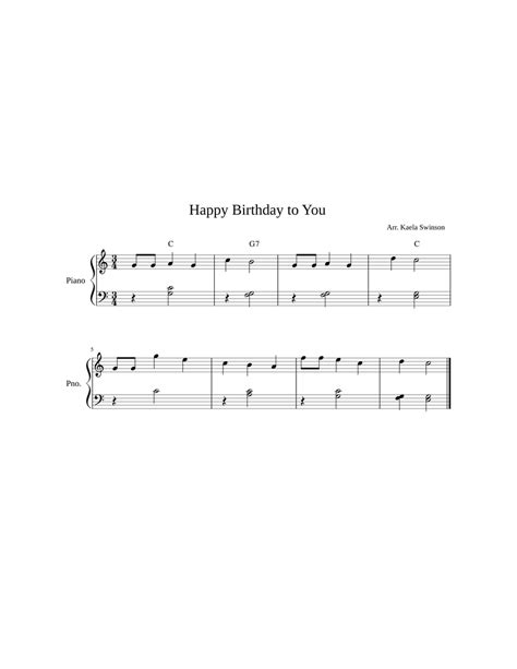 There is an easy piano sheet music version which you should be able to have a go at learning even if. EASY PIANO Happy Birthday in C - Major Sheet music for ...