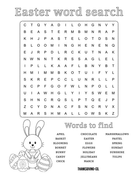 Get A Fun And Free Printable Easter Word Search