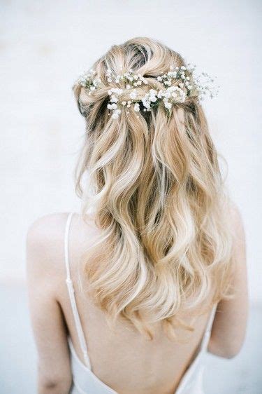 Fortunately, most babies will regrow their hair completely by the time they turn one. Baby's breath half up half down | Wedding hair half ...