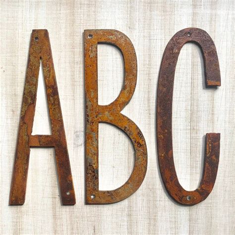 Skinny 6 Rusty Rusted Rustic Metal Letters Make Your Own Sign