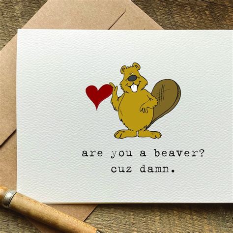 Beaver Birthday Card Etsy