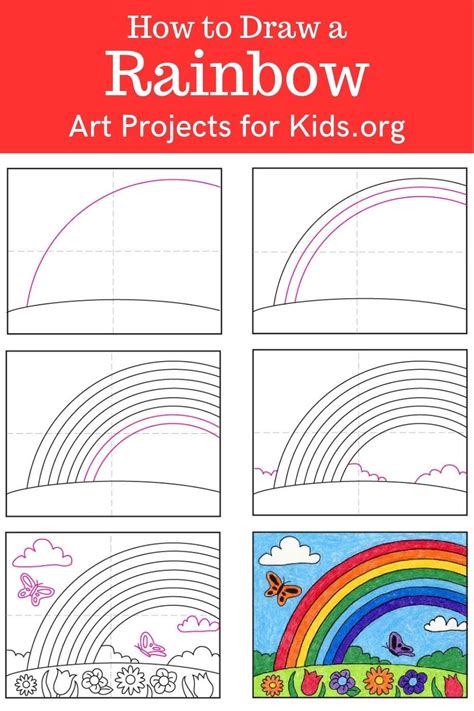 Learn How To Draw A Rainbow With An Easy Step By Step Pdf Tutorial