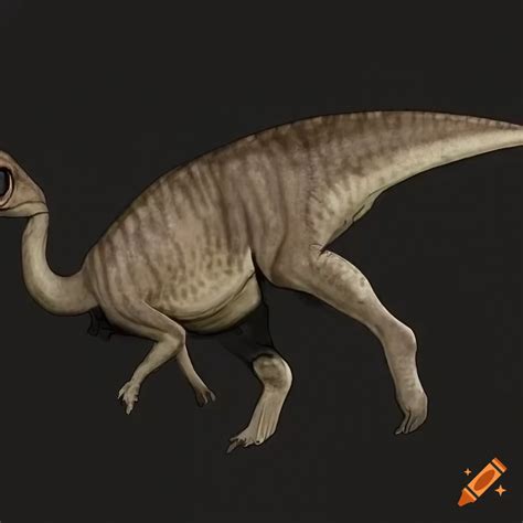 Parasaurolophus Ancient Prehistoric Hadrosaur Herbivore Dinosaur In A