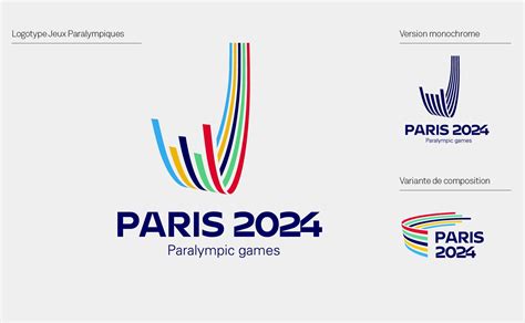 The Paris Games Logo Is Shown In Three Different Colors And Font As