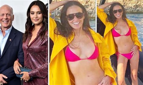 Demi Moore 59 Causes Stir In Sultry Bikini As Bruce Willis Wife Admits She Looks Good