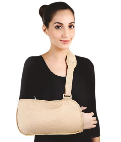 • hold a dressing in place on a wound • maintain pressure over a bulky pad to control bleeding • support an arm sling this sling is used to support a lower arm or hand injury and for rib or collarbone fractures. Flamingo Support & Bandage Arm Sling: Buy Flamingo Support ...