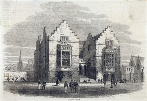 An Exterior View Of Harrow School Drawing By Illustrated