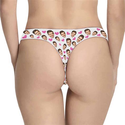 Custom Multi Face Thong Personalized Underwear For Women With Etsy