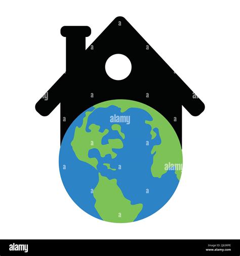 Globe And Home Clipart Earth Home Logo Stock Vector Image And Art Alamy