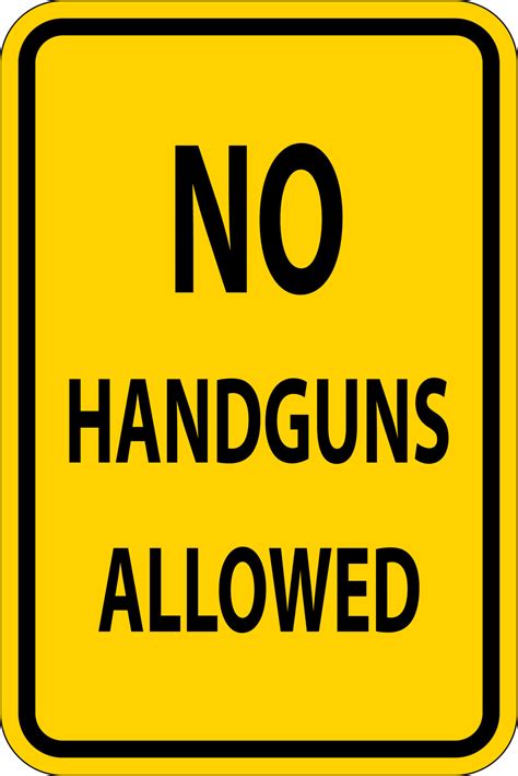 No Weapons Sign No Handguns Allowed 17501140 Vector Art At Vecteezy