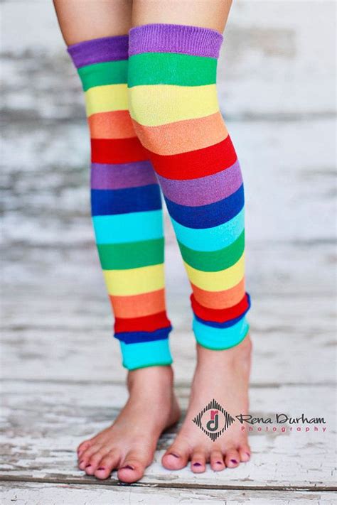 Leg Warmers Rainbow Stripes By Bmoddesigns On Etsy 900 Leg Warmers