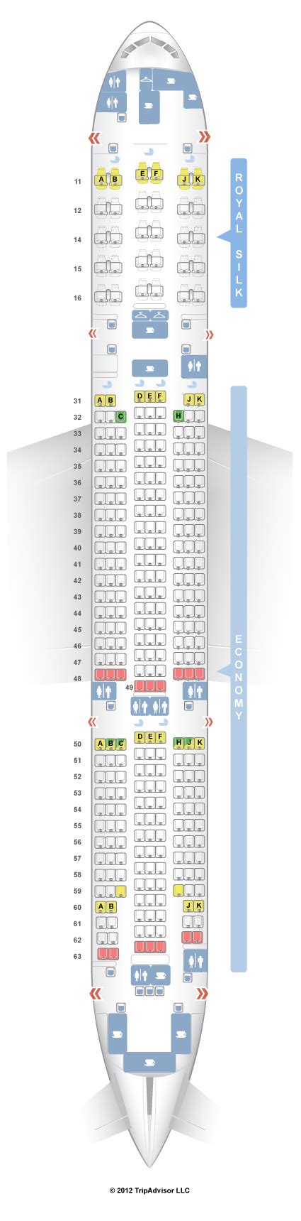 Boeing 777 200 300 Seating Chart Thai Airways