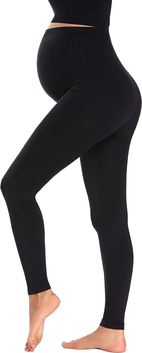 Premium Thick Maternity Leggings Pregnancy Yoga Pants Over The Belly