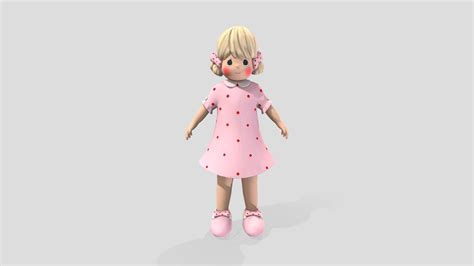Stylized Little Cartoon Girl Child Character Buy Royalty