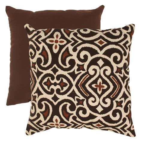 Pillow Perfect Brown And Beige Damask Throw Pillow 18 In Walmart