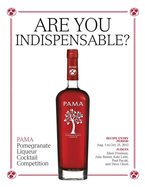 Pama Pomegranate Liqueur Announces Six Bartender Finalists Of The First