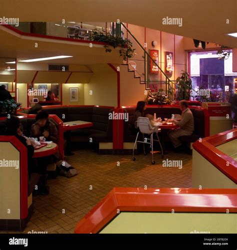 Interior Of A British Wimpy Burger Bar In The 1970s Stock Photo Alamy