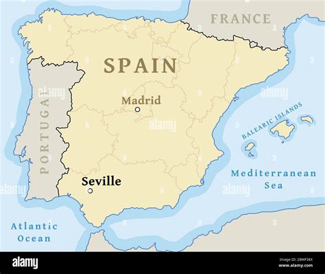Localización Del Mapa De Sevilla Buscar Ciudad En El Mapa De España