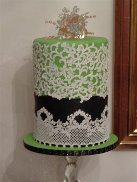 Lace Appliques Decorated Cake By Artistic Cakes Malta Cakesdecor