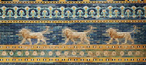 Coloured Glazed Brick Panels Of Lions 604 562 Bcbabylon Pergamon
