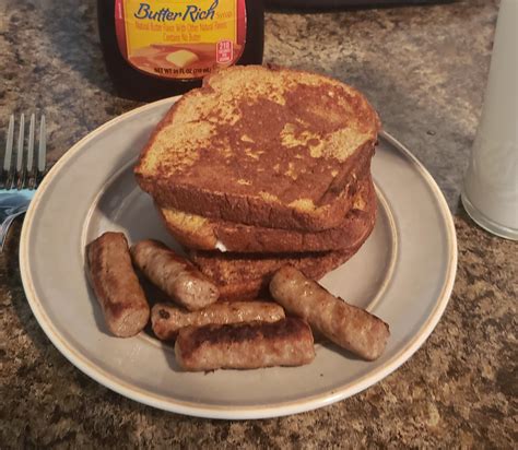 [i Ate] Homemade French Toast And Sausage R Food